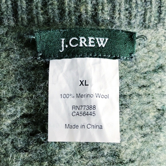J.CREW Sweater Long Sleeve Knit Green Small (Y27) - Picture 5 of 5